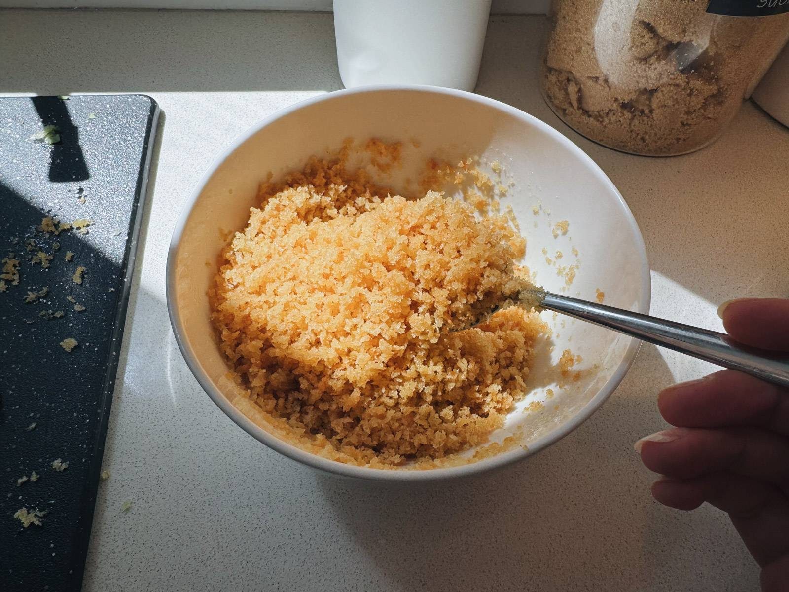 Panko in a bowl.