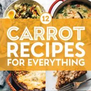 Carrot recipes in a collage.