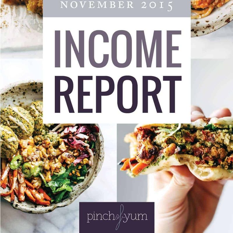 November Traffic and Income Report | pinchofyum.com