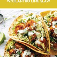 Shrimp tacos pin.