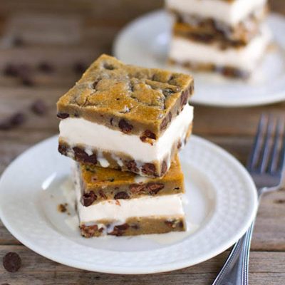 A picture of Chocolate Chip Cookie Ice Cream Bars